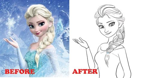 elsa draw|how to draw elsa hard.